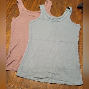 Maurices Ribbed Tank Top Duo in Dusty Green and Mauve